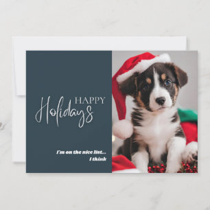 Carte de vacances photo de chien mignon