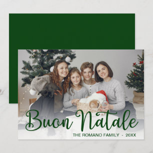 Carte de vacances photo de la Buon Natale Script