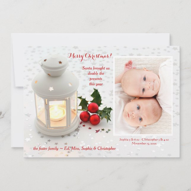 Carte de vacances photo de la saison des Miracles (Devant)