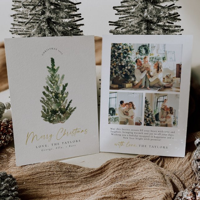 Carte de vacances photo de l'arbre de Noël moderne (Créateur téléchargé)