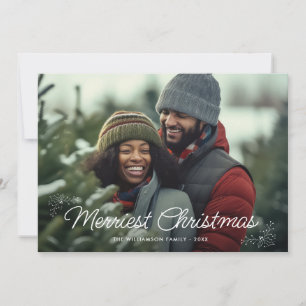 Carte de vacances photo de Noël la plus agréable