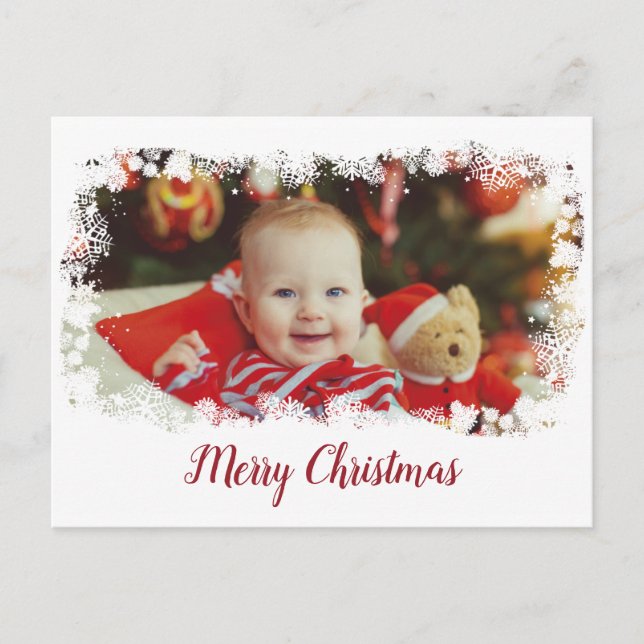 Carte de vacances Photo du Jour de la Neige (Devant)