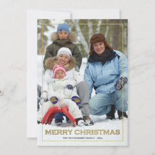 Carte de vacances photo encadrée Joyeux Noël (V)