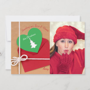 Carte de vacances photo Envoi You Love and Kisses