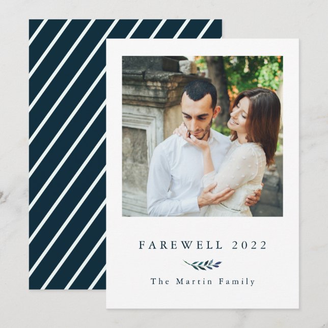 Carte de vacances Photo Farewell 2021 (Devant / Derrière)