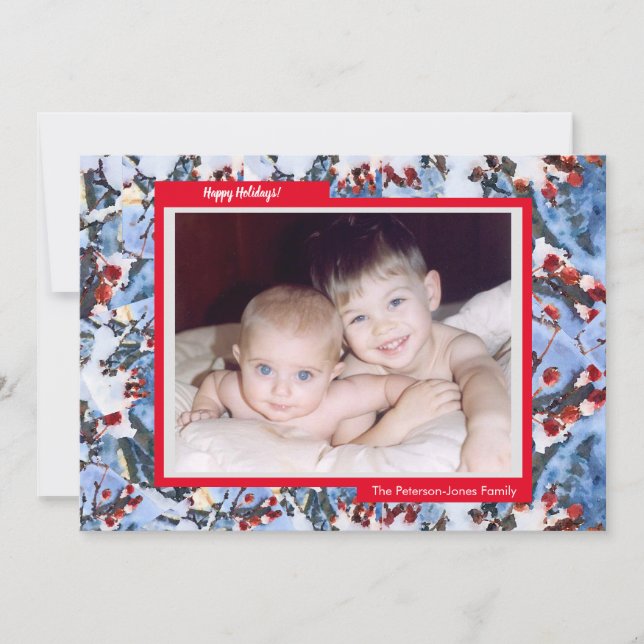 Carte de vacances photo Flat Crab Apple Berries (Devant)