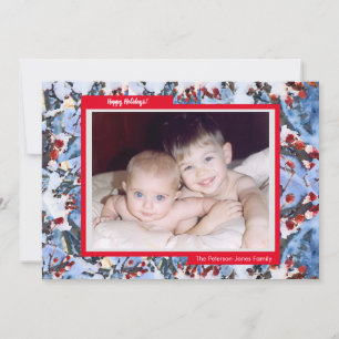 Carte de vacances photo Flat Crab Apple Berries