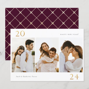Carte de vacances photo Gold 2023 Nouvel An 3
