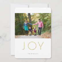 Carte de vacances photo JOIE Pailletée