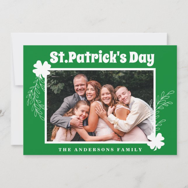 Carte de vacances photo Jour de la Saint Patrick S (Devant)