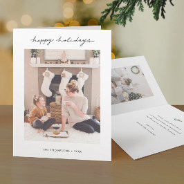Carte de vacances photo pliée moderne et simple
