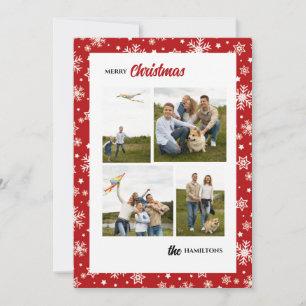 Carte de vacances photo Snowflake Stars