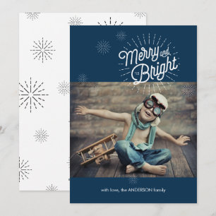 Carte de vacances photo Starburst 1 en Marine