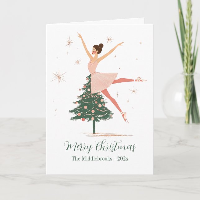 Carte de vacances Pink Nutcracker Ballerina (Devant)