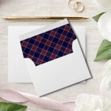 Carte de vacances Plaid Photo Buffalo Rouge et Ble