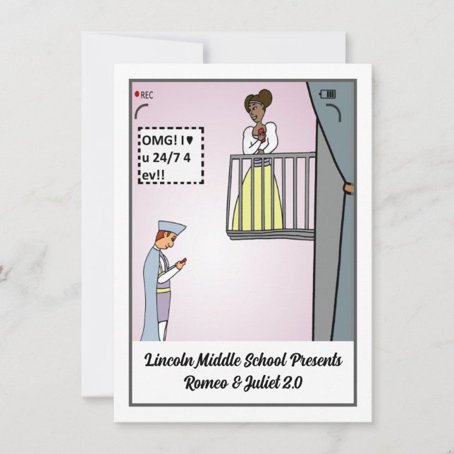 Carte de vacances Plat Romeo et Juliet 2.0 (Devant)