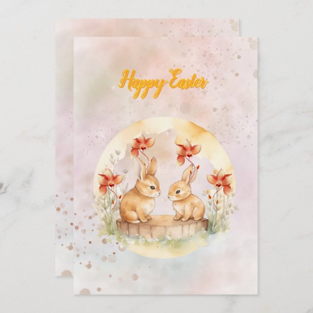 Carte de vacances plate  (Devant / Derrière)