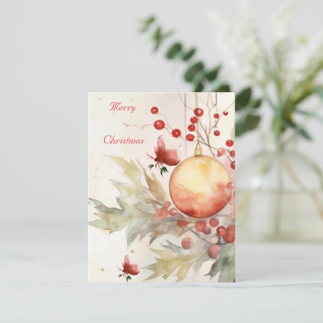 Carte de vacances plate  (Debout devant)