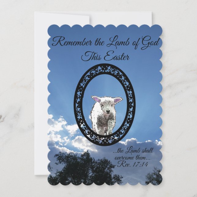 Carte de vacances plate à cadre ovale représentant (Devant)