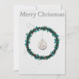 Carte de vacances plate avec illustration de Noël