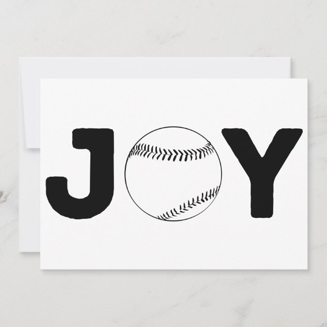 Carte de vacances plate Joy Baseball (Devant)