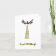 Carte de vacances pliée Angel Blessings