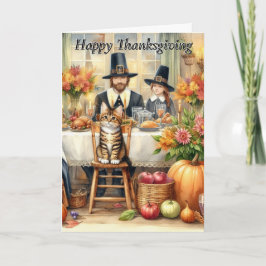 Carte de vacances pliée bon thanksgiving