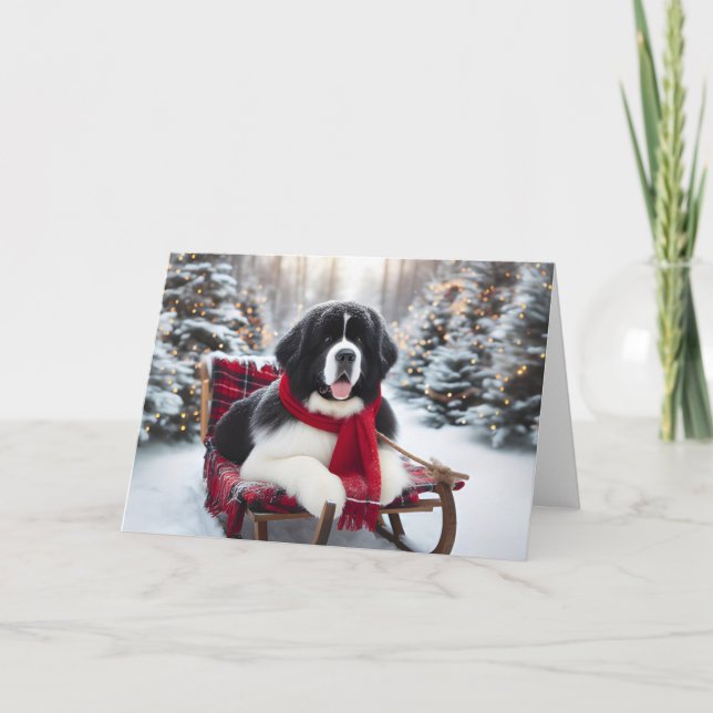 Carte de vacances pliée de 5 po x 7 po Landseer Te (Devant)