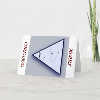 Carte de vacances pliée Design de ski