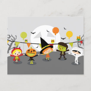 Carte de vacances pliée Joyeux Halloween