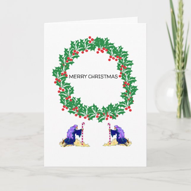 Carte de vacances pliée : Joyeux Noël (Devant)