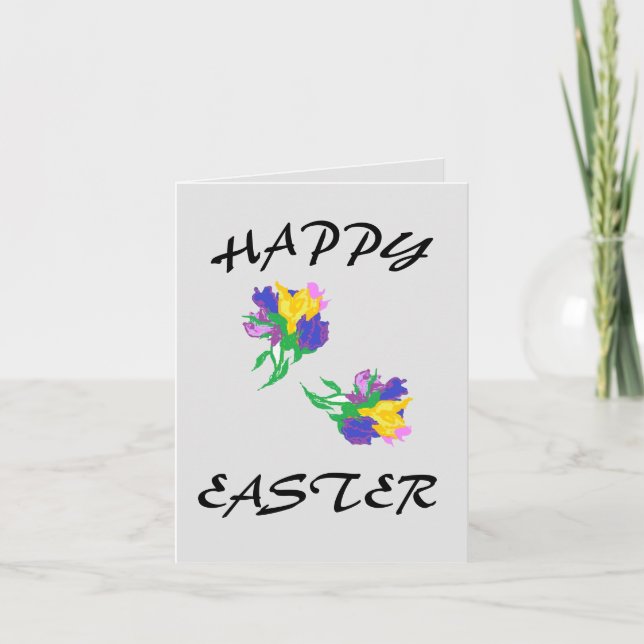 Carte de vacances pliée : Lys de Pâques (Devant)