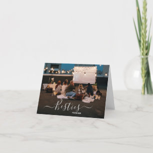 Carte de vacances pliée photo des meilleurs amis p