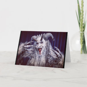Carte de vacances pliée PNW Krampus