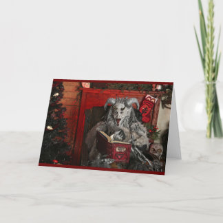 Carte de vacances pliée PNW Krampus