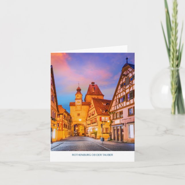 Carte de vacances pliée Rothenburg ob der Tauber (Devant)