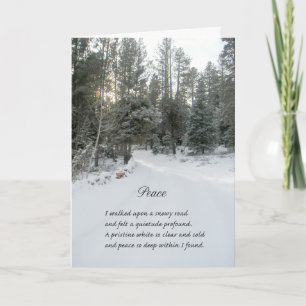 Carte De Vacances Poème De Paix Poème De Neige Et
