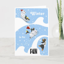 Carte de vacances Polar Friends