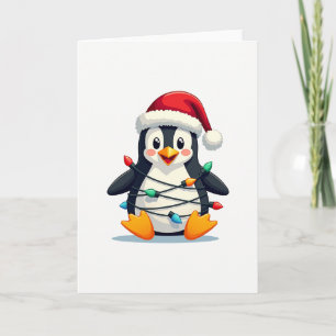 Carte de vacances pour animaux d'hiver de Noël de 