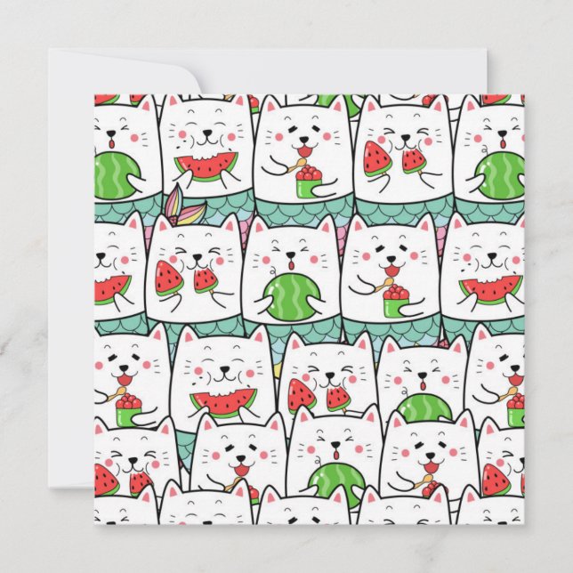 Carte de vacances pour chats (Devant)