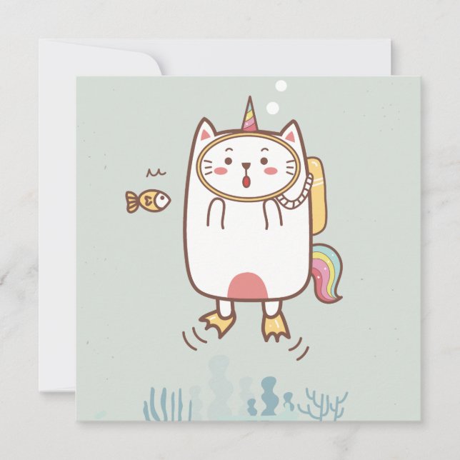 Carte de vacances pour chats (Devant)