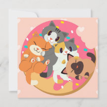 Carte de vacances pour chats