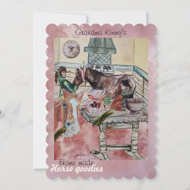 carte de vacances pour chevaux de maison (Devant)