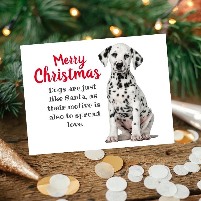 Carte de vacances pour chien dalmate (Dalmatian Dog Holiday Card)