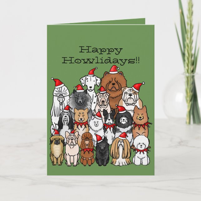 Carte de vacances pour chiens de groupe non sporti (Devant)