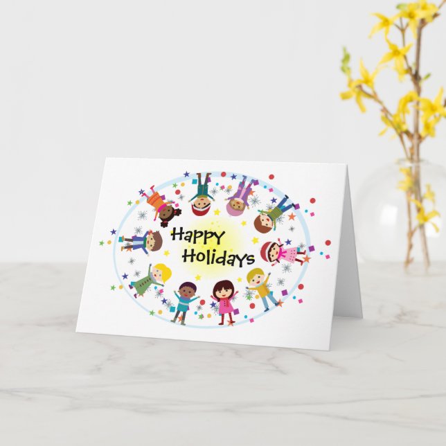 Carte de vacances pour enfants (Fleur jaune)