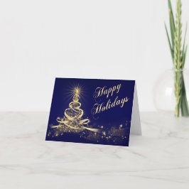 Carte de vacances pour entreprise Marine, Gold Lig