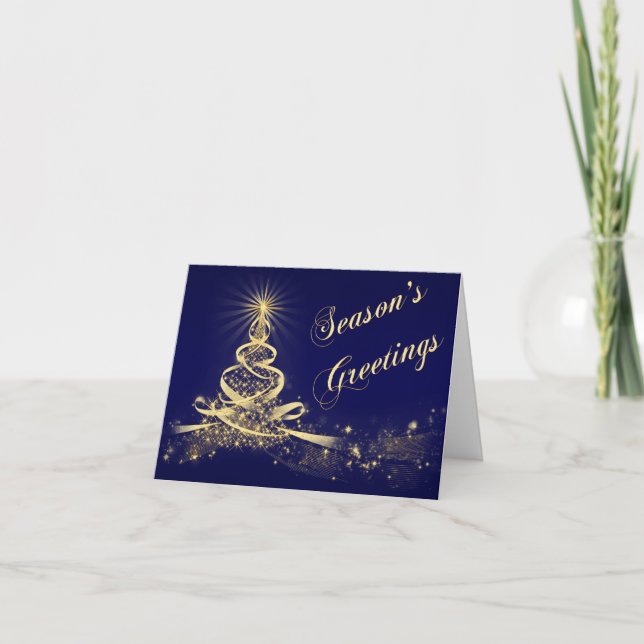 Carte de vacances pour entreprise Marine, Gold Lig (Devant)