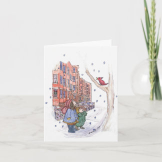 Carte de vacances pour la chanson d'hiver