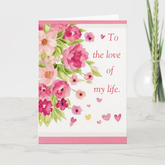 Carte de vacances pour la femme de ma vie (Devant)